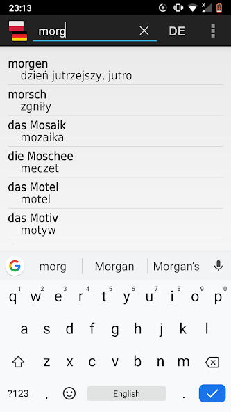 Polish - German offline dict.