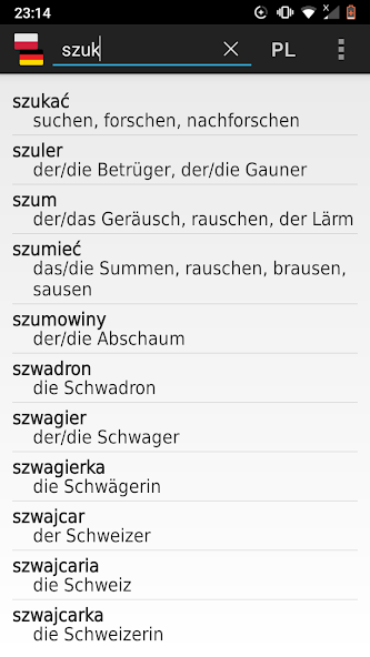 Polish - German offline dict.