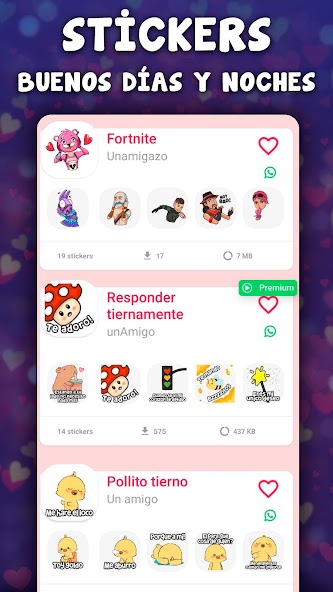 Pegatinas de amor