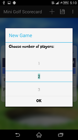 Mini Golf Scorecard