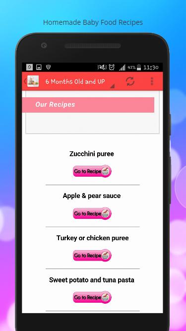 Homemade Baby Food Recipes