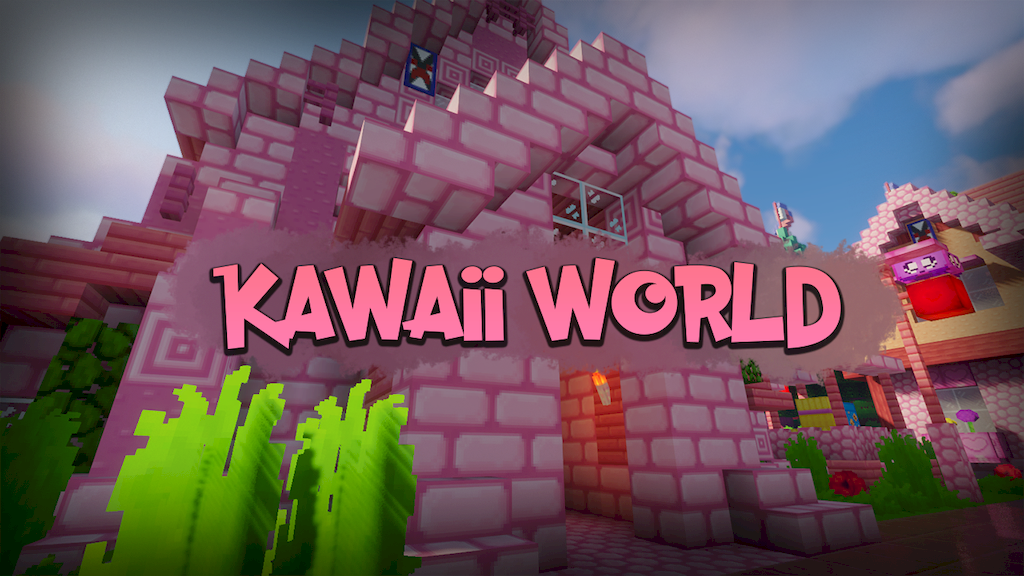 Paquete de recursos mundiales de Minecraft Kawaii