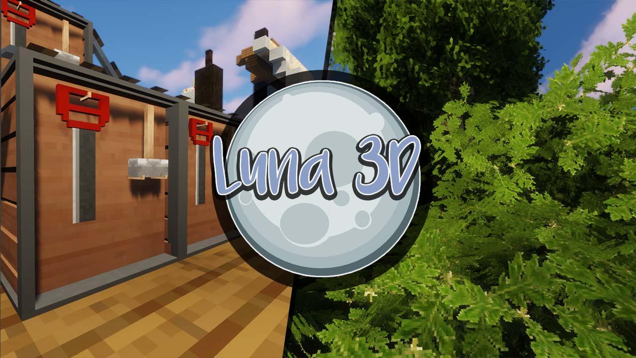 แพ็คเกจทรัพยากร Minecraft Luna 3D