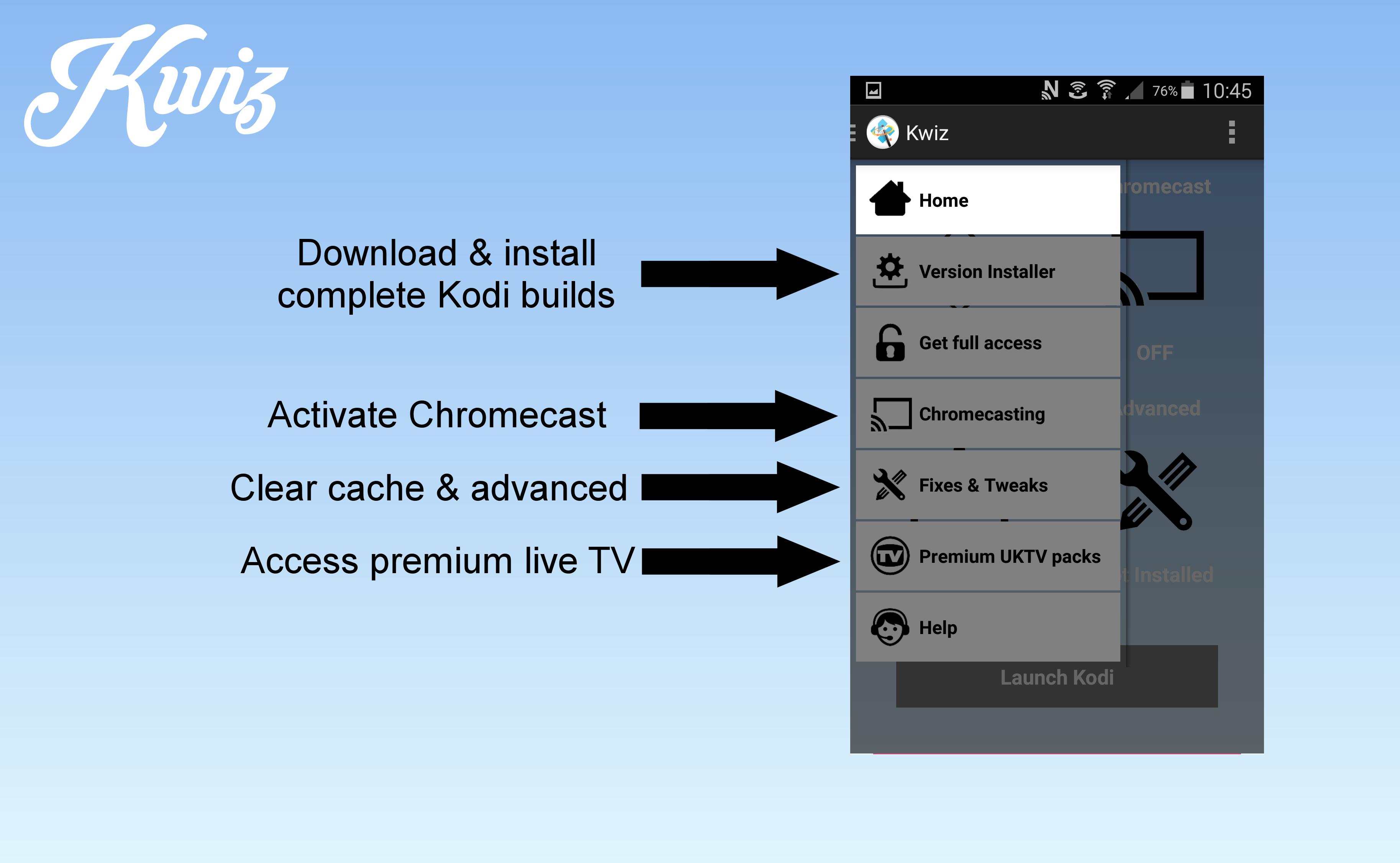 Kodi control center