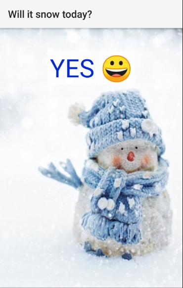 Will it snow today?