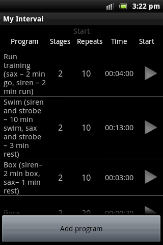 My interval LITE