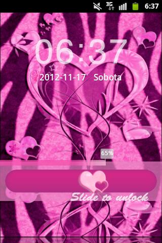 Zebra Heart Pink GO Locker
