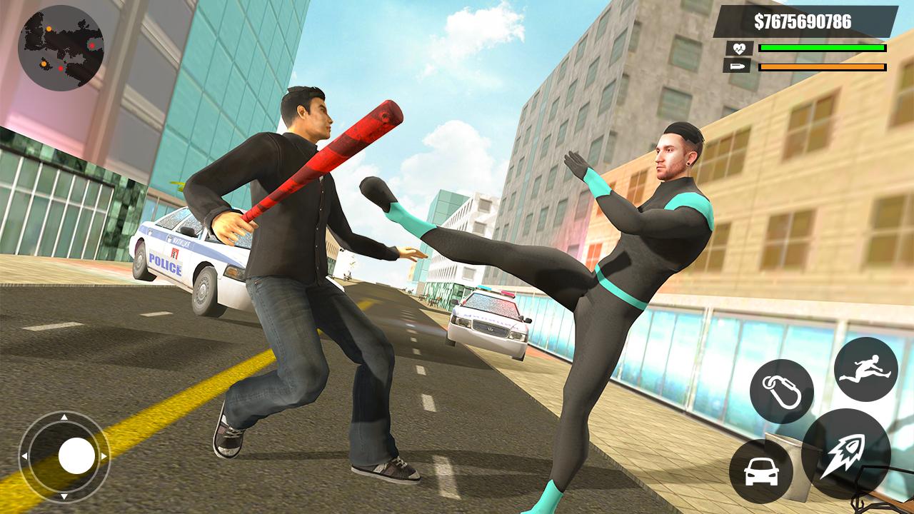 Green Rope Hero Crime City Gam