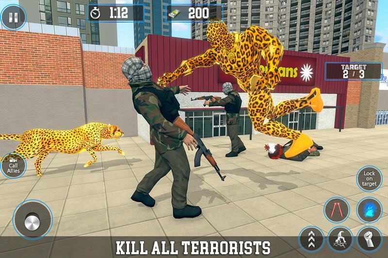 Multi Cheetah Hero Gangster Crime: Robot Fighting