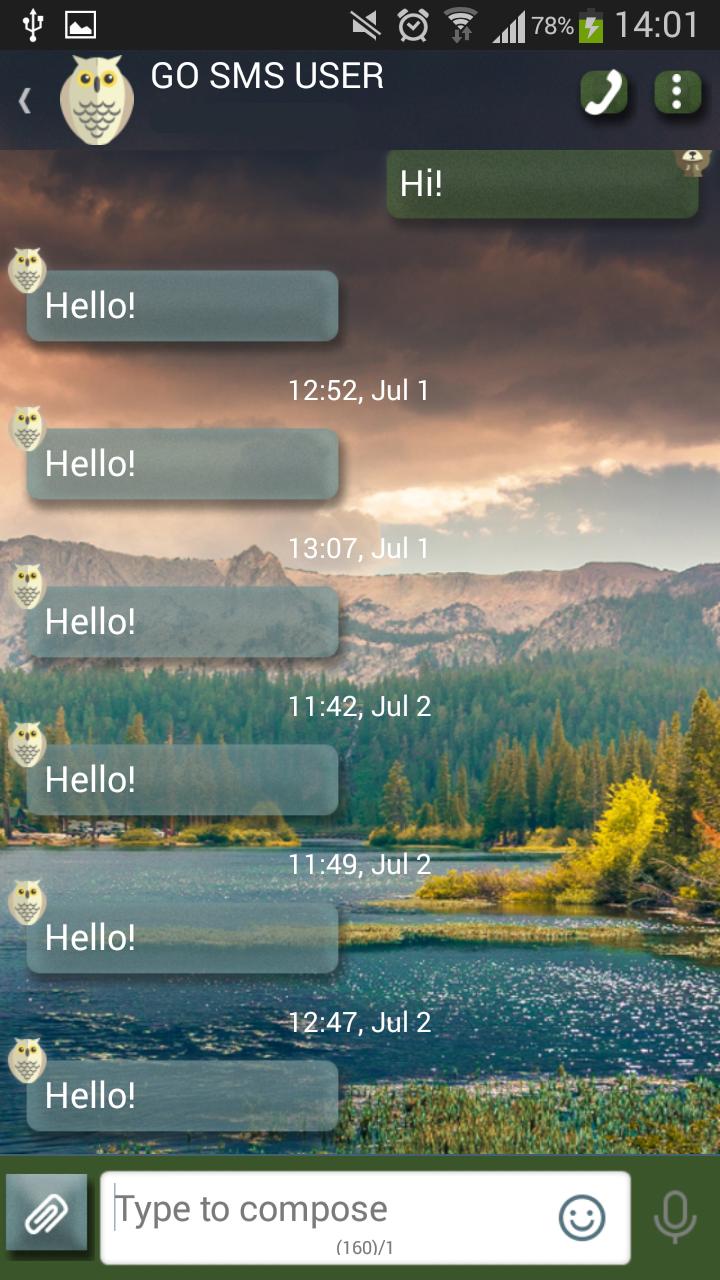 GO SMS Nature