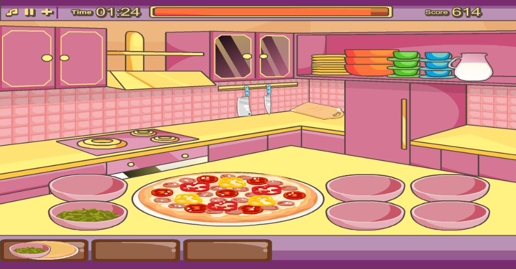 cooking yummy pizza for kids