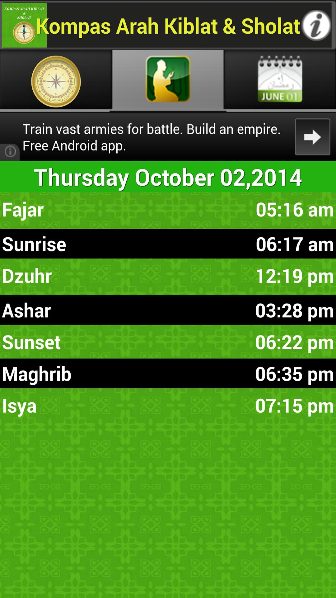 Kompas Arah Kiblat & Sholat