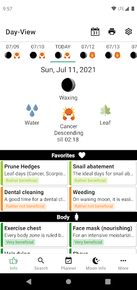 Moon Calendar - Moony