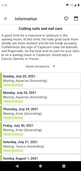 Moon Calendar - Moony