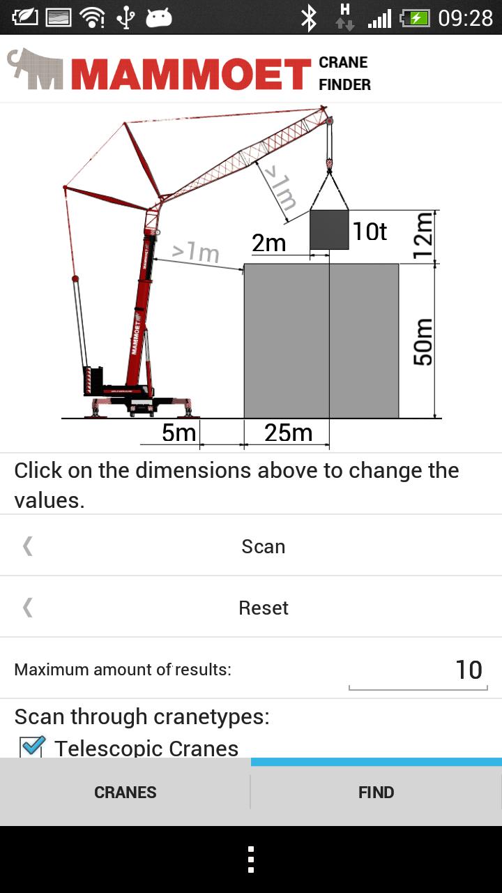 Mammoet Crane Finder