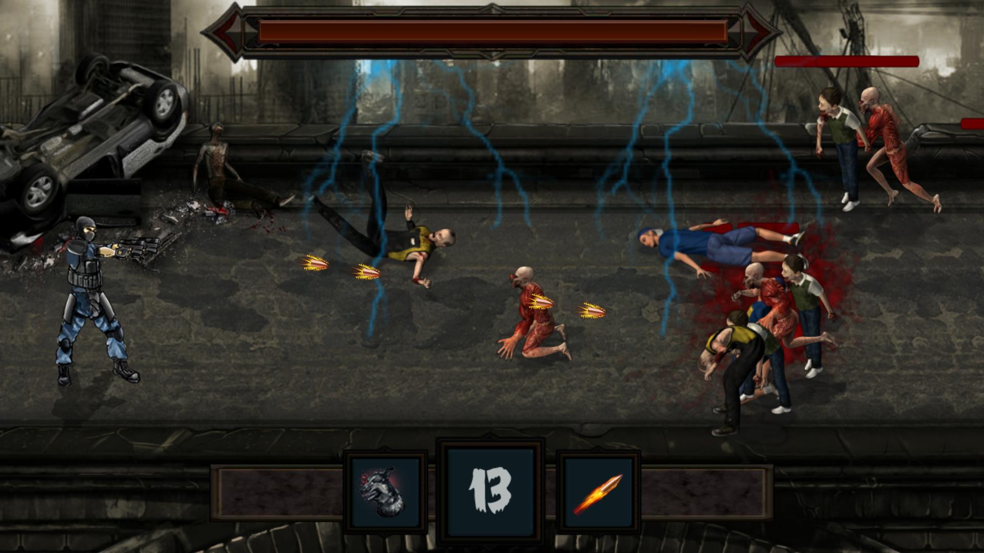 Zombie invasion : shooting games 2d