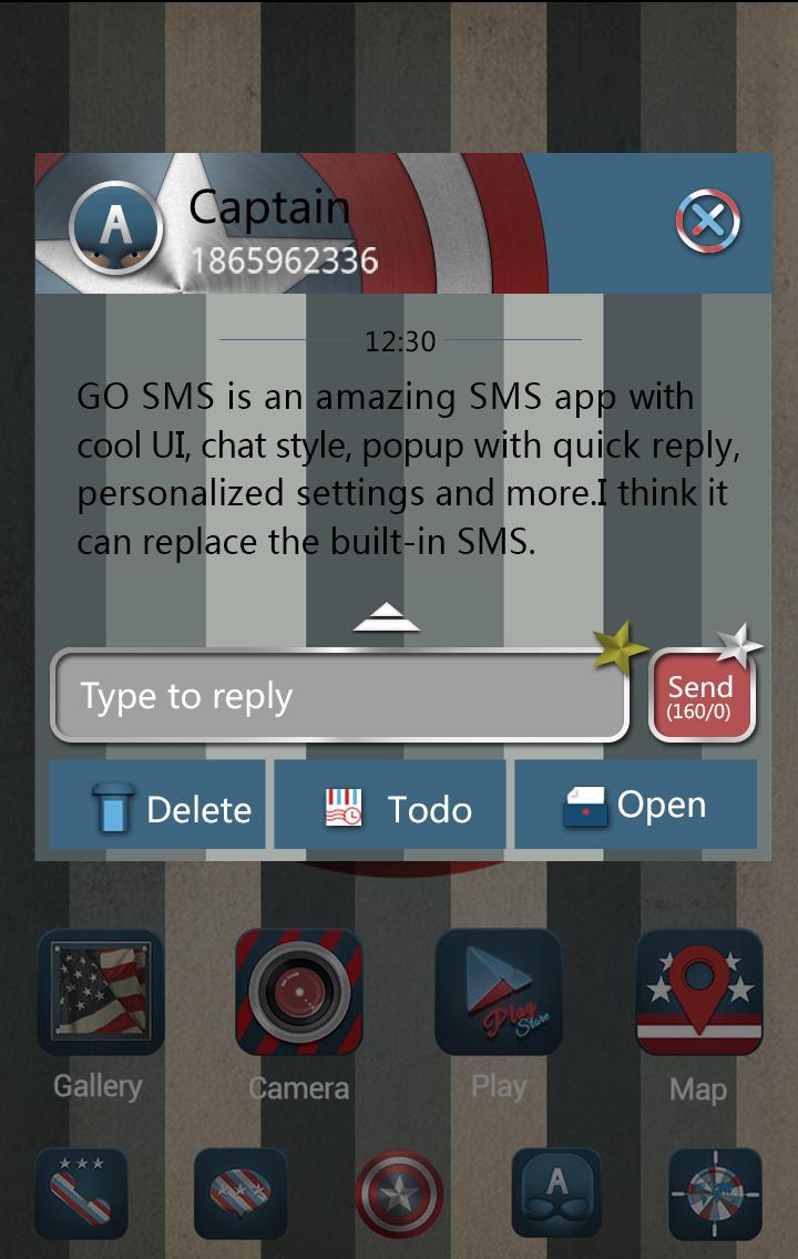 GO SMS PRO SUPERHERO THEME