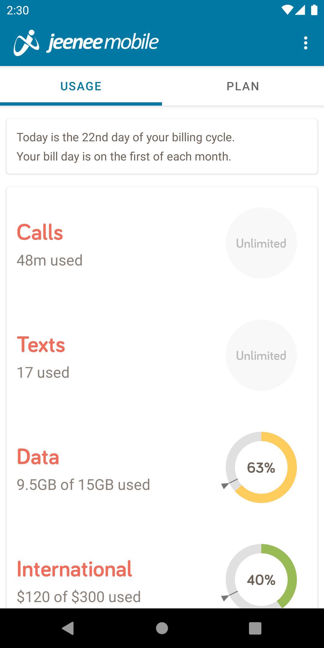 Jeenee Mobile Usage Monitor