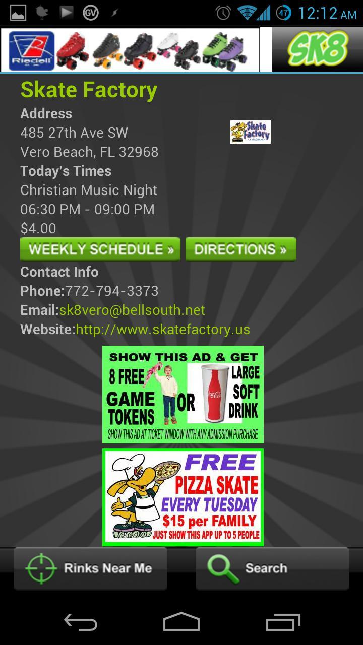 SK8 Yeah Rink Finder