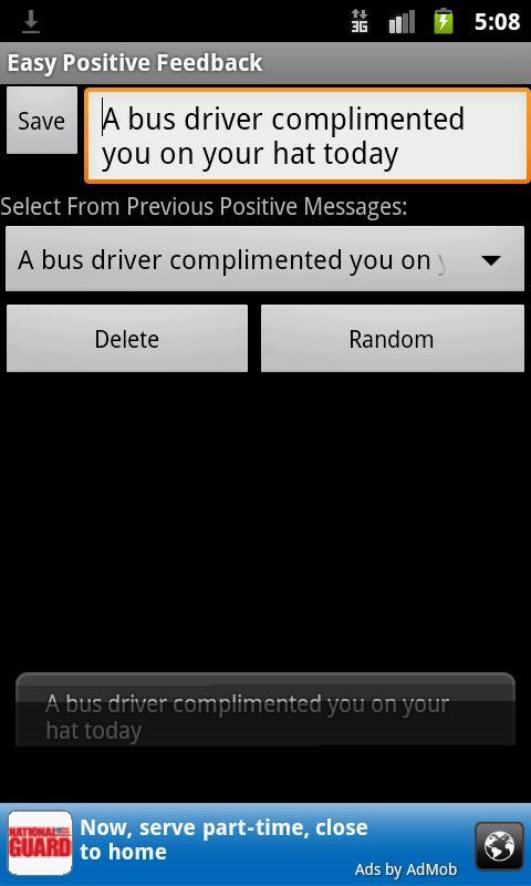 Easy Positive Feedback