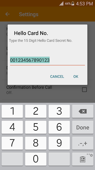 Hello Card Dialer