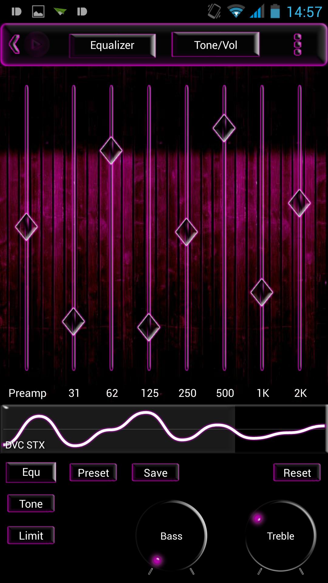 Poweramp Skin Pink Glass