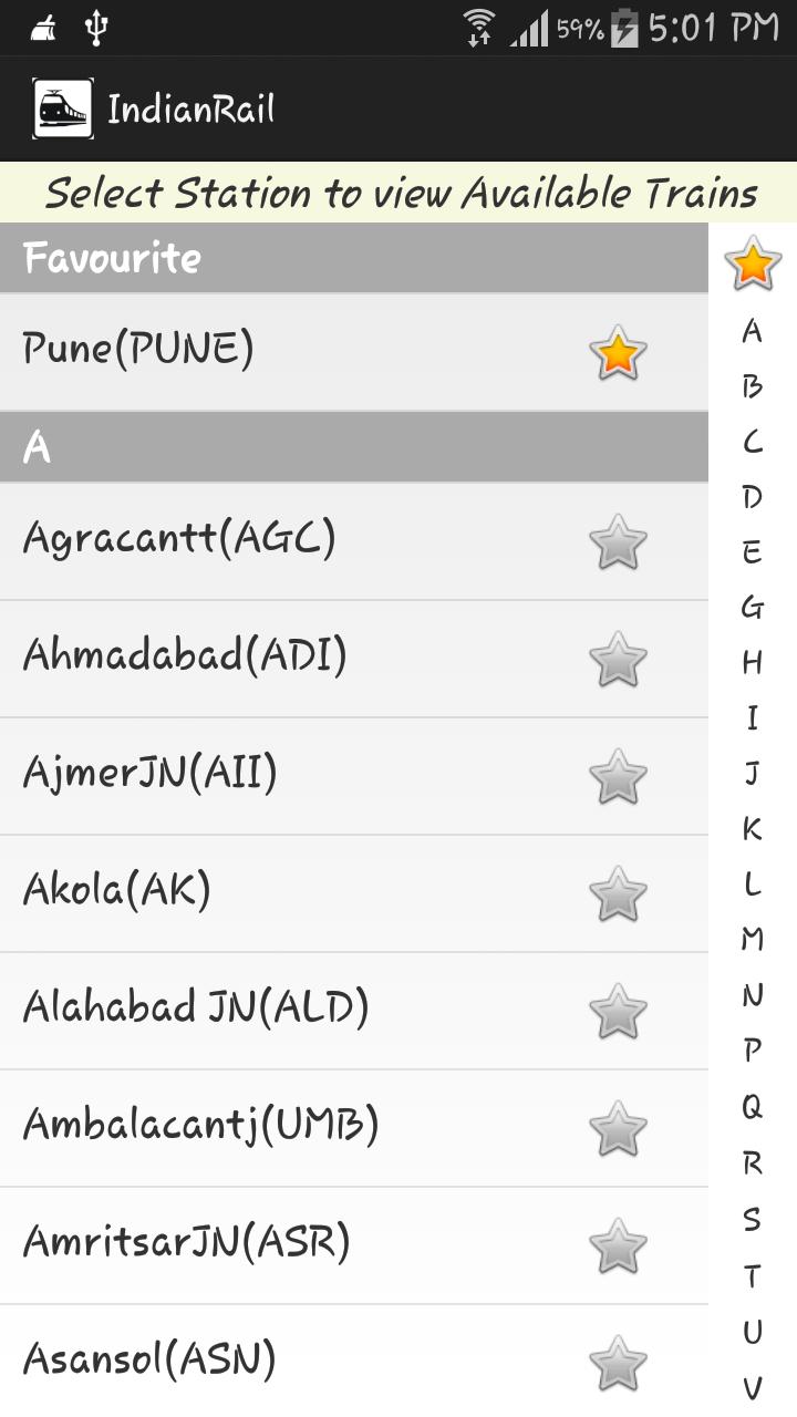 Indian Rail Availability