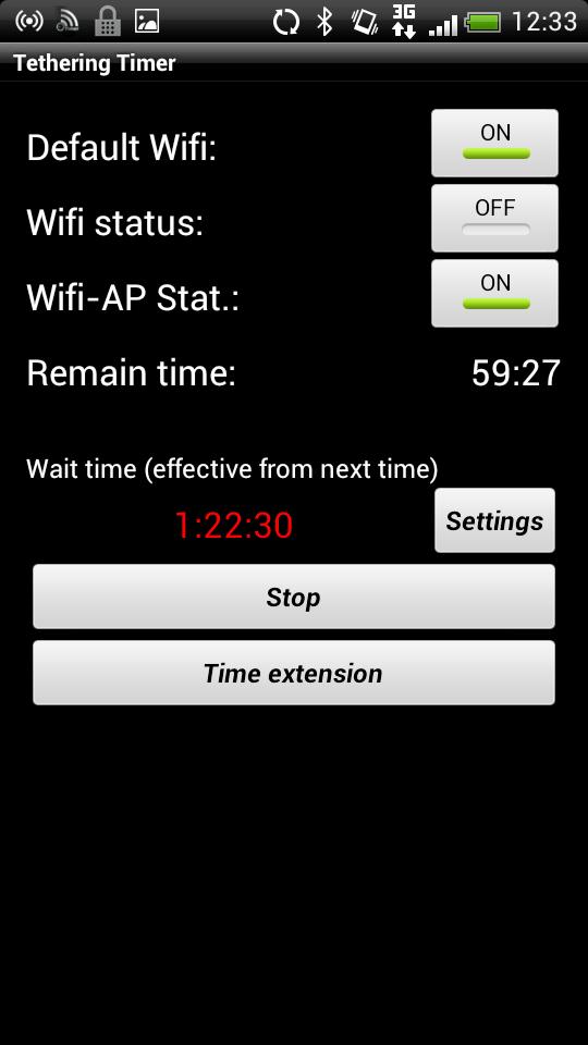 Tethering Timer