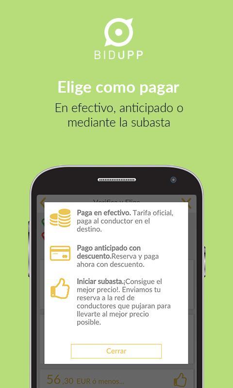 BidUpp - Taxi al mejor precio