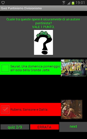 Puntinismo Divisionismo Quiz