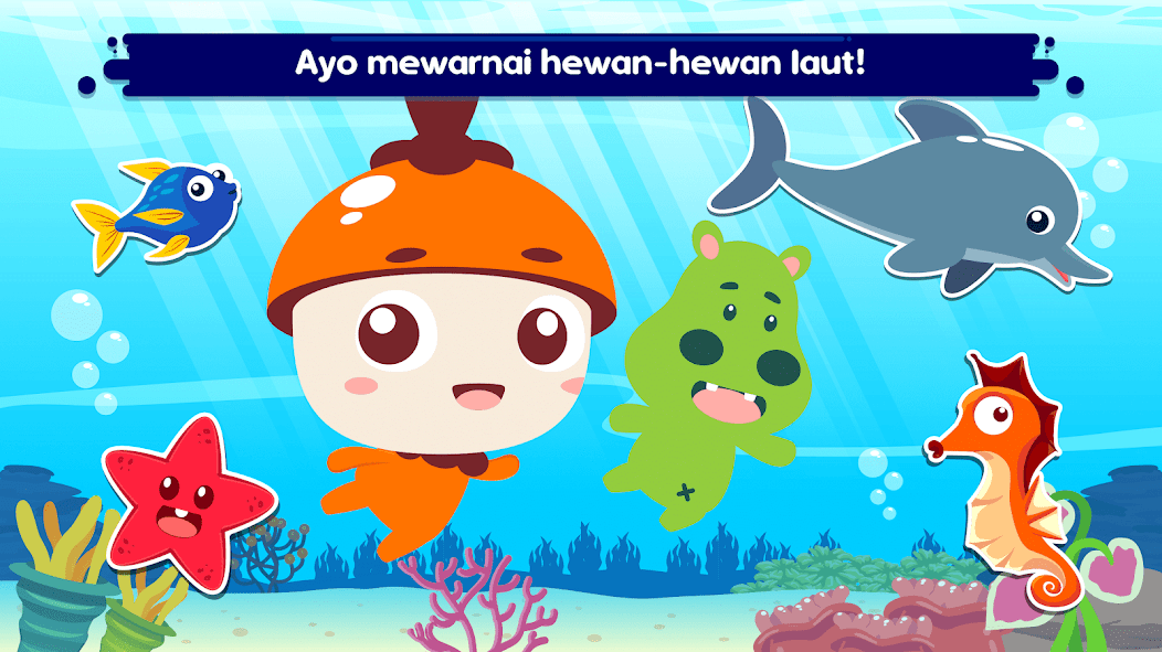 Marbel Mewarnai Hewan Laut