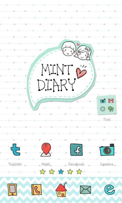 Mint Diary go launcher theme