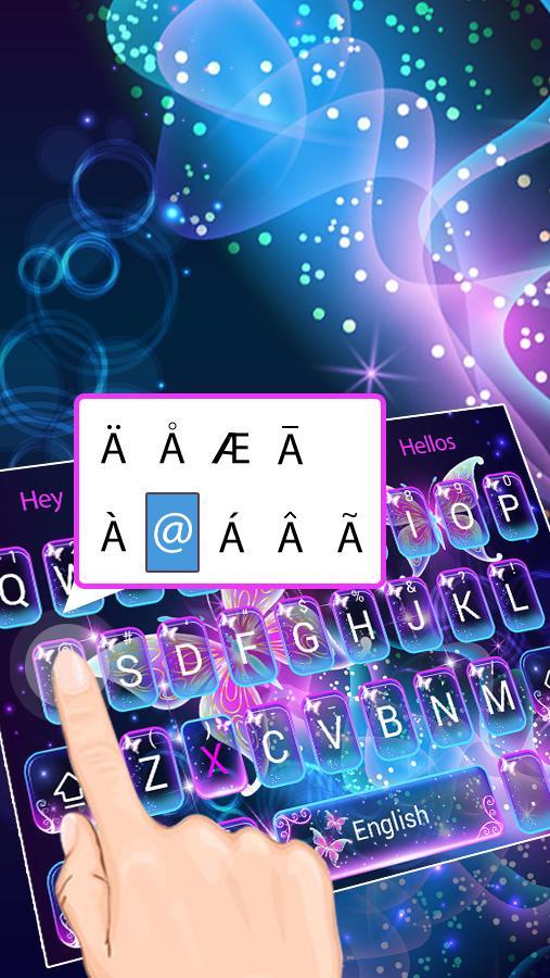 Neon Butterfly Keyboard