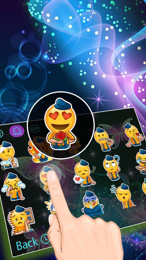 Neon Butterfly Keyboard