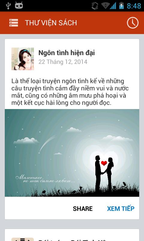 Thu vien tieu thuyet Tinh Yeu