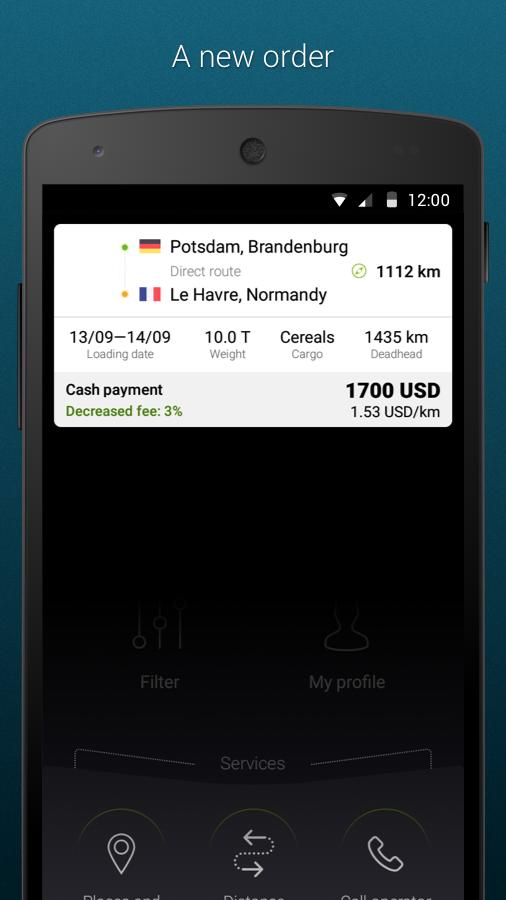 Find loads TRansportica Driver