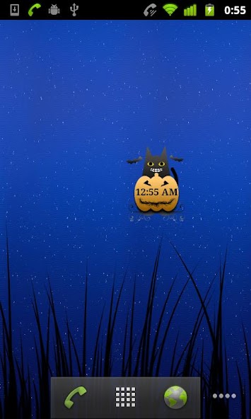 Halloween Black Cat Widget