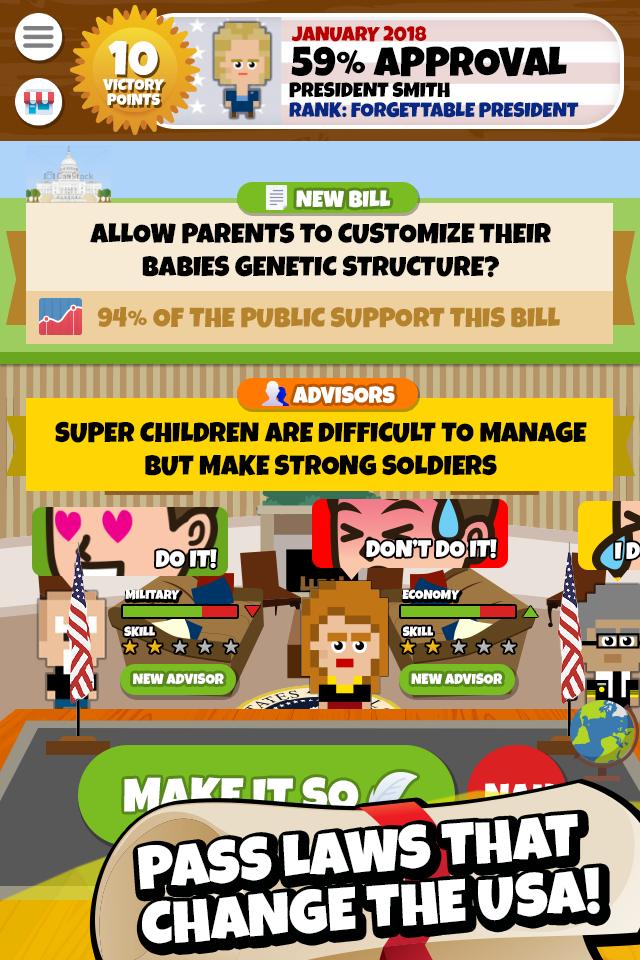 President Simulator Game