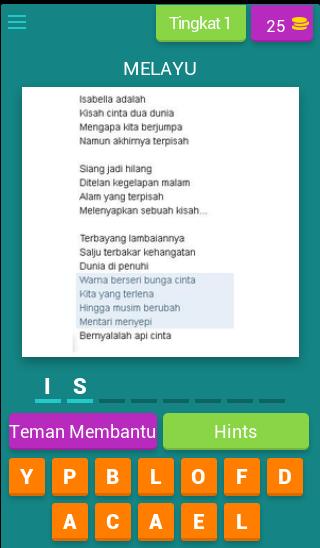 TEBAK LIRIK LAGU INDONESIA