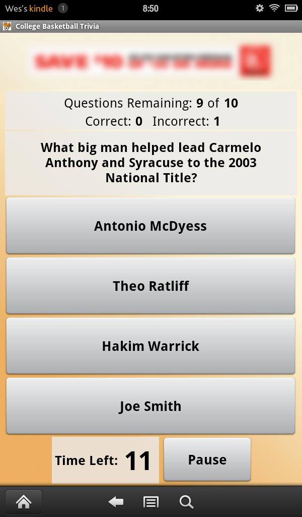 College Basketball Trivia