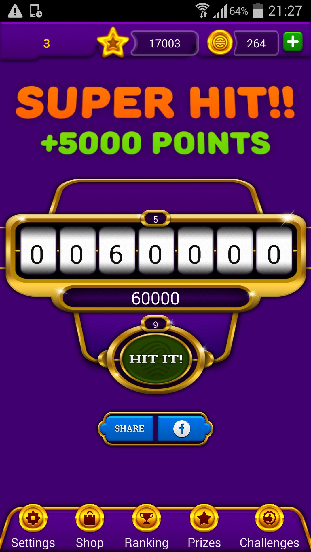 Hit me for the million