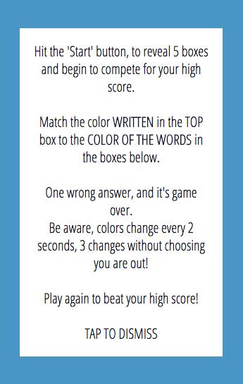 The Stoop Effect Game