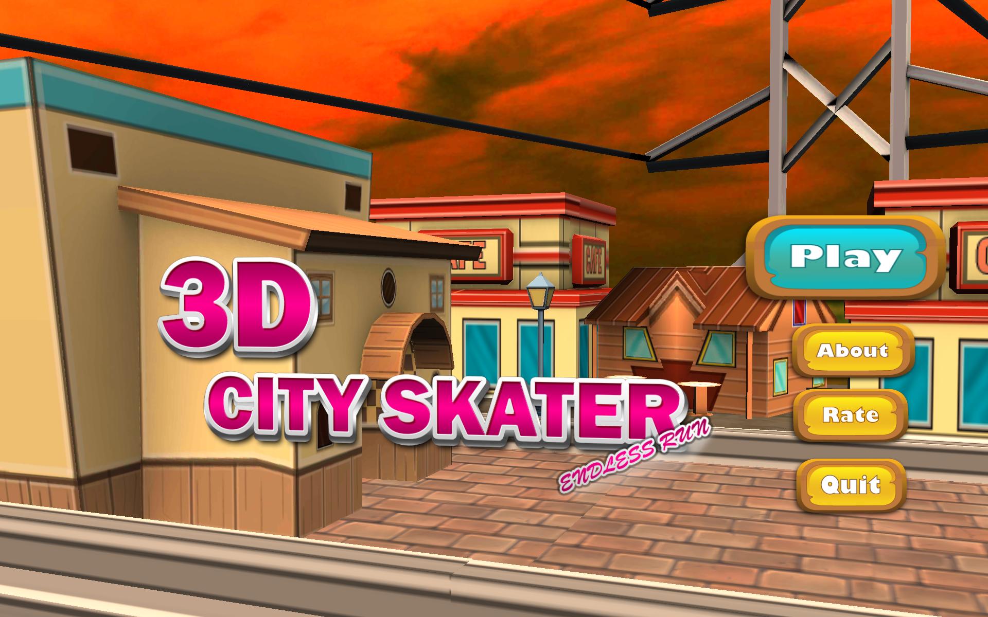 3D City Skater Endless Run