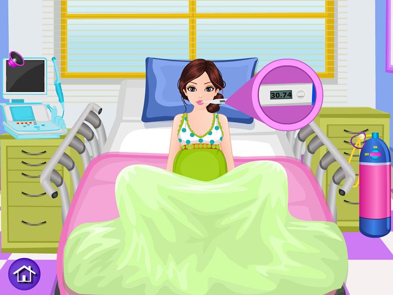 Women Birth Baby At Clinic