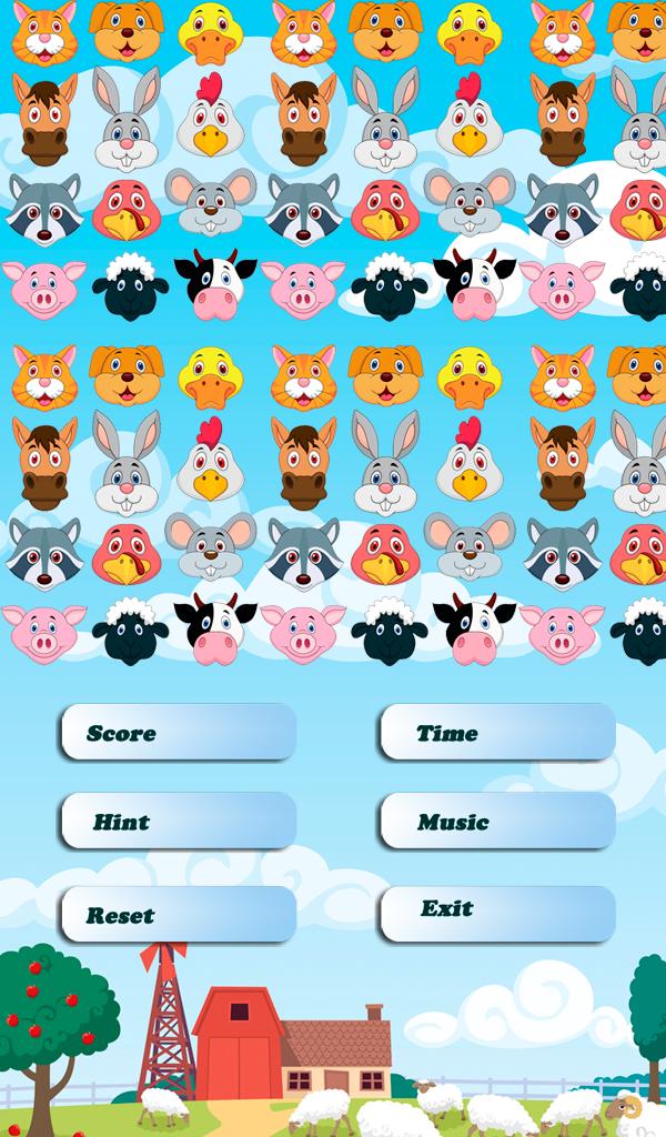 Match 3 Farm Animals