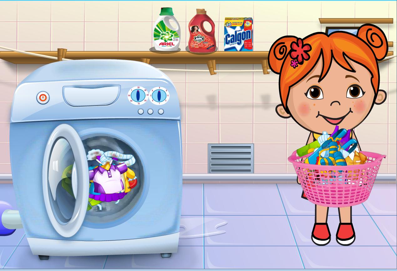 Lili Ironing Washing Dresses