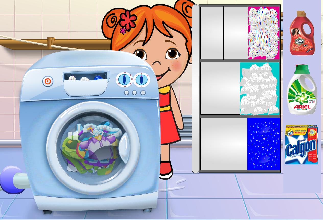 Lili Ironing Washing Dresses