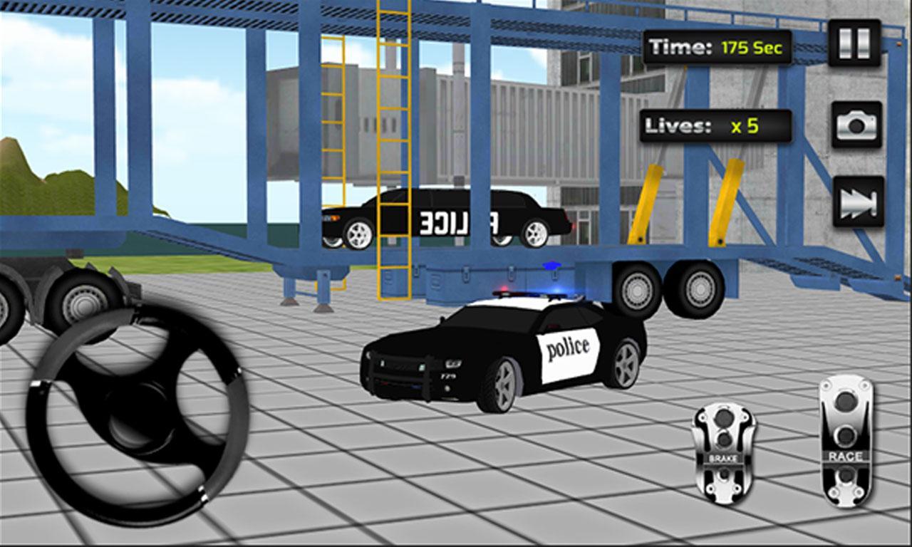 Police Car Airplane Transport