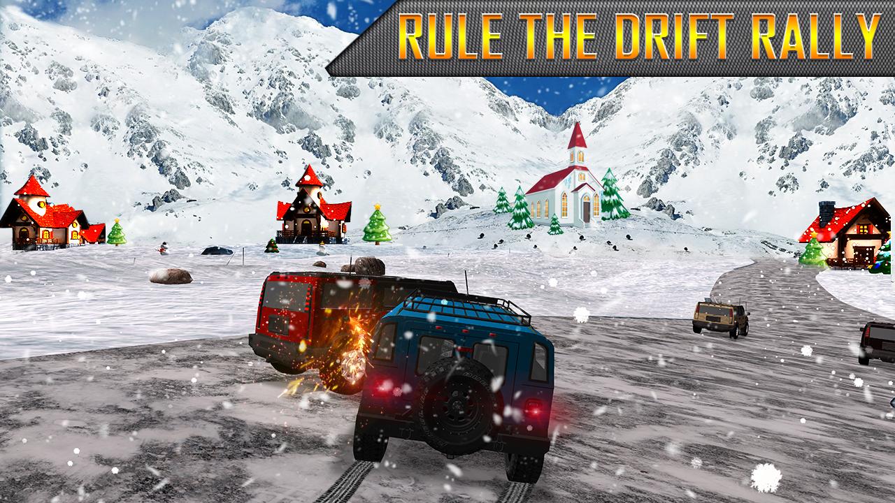 Snow Jeep Drifting Rally