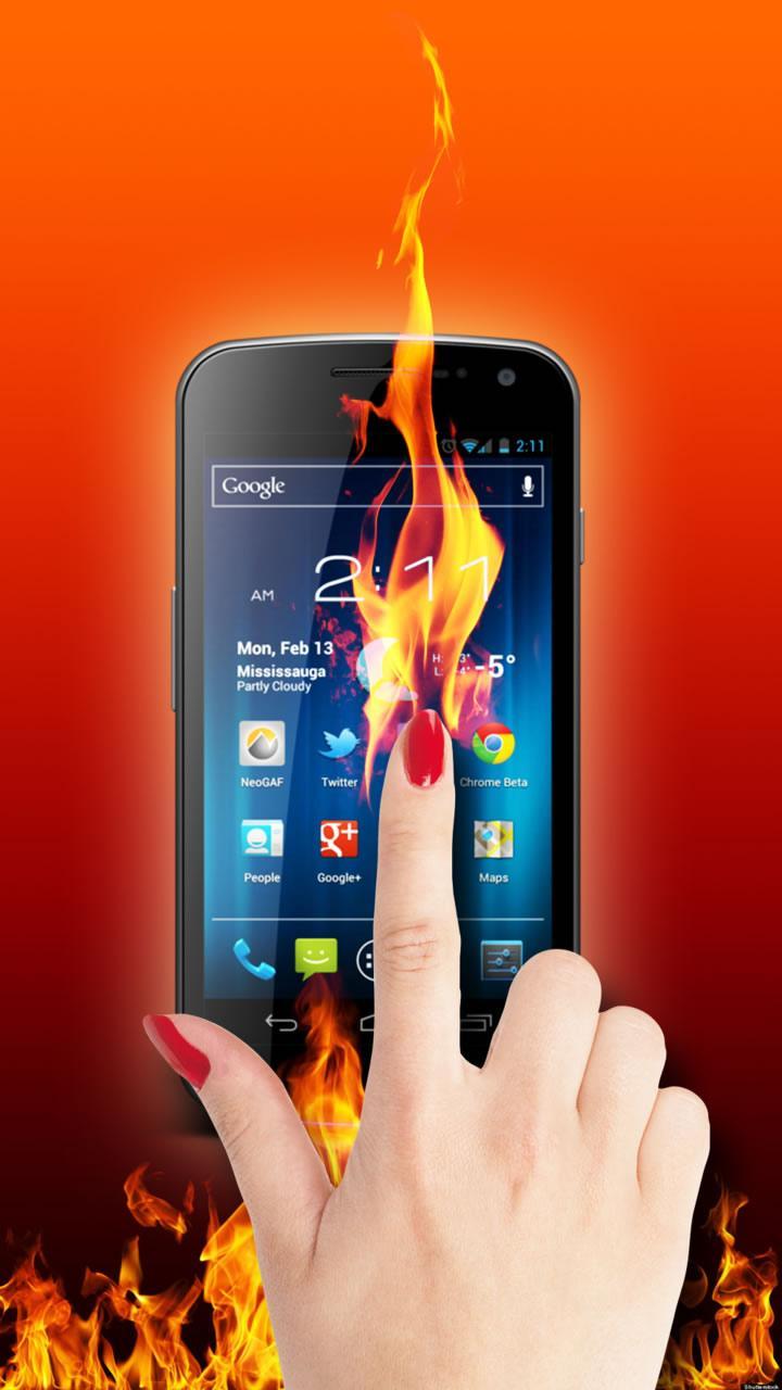 Super Crazy Screen Prank Electric Fire Tap Joke I